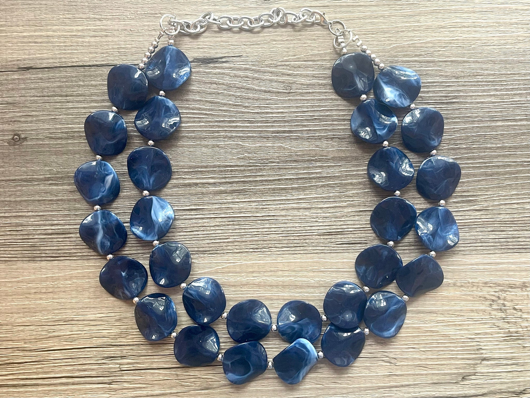 Blue Single Strand Beaded Necklace, Beaded Necklace, Mixed Blue Bead  Necklace, Seed Bead Necklace, Beaded Necklaces, Mix Beaded Necklace - Etsy